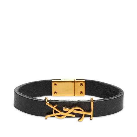 ysl leather bracelet layeredd|saint laurent leather bracelet.